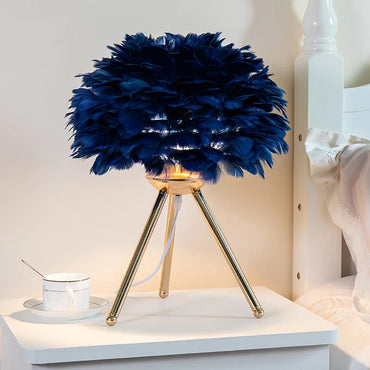 Goose Feather LED Table Lamp – Elegant Ambience for Modern Interiors