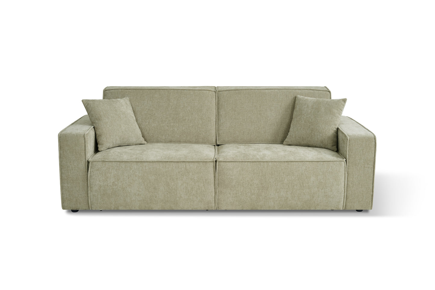 Houston Electric Sofabed Green Fabric 3 Seater Sofa