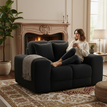 Jacob Black Fabric Armchair