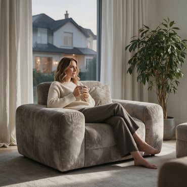 Jacob Mocha Brown Fabric Armchair