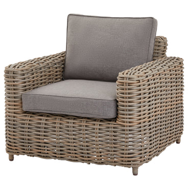 Luxury Amalfi Beige Metal Frame Outdoor Five Seater Set