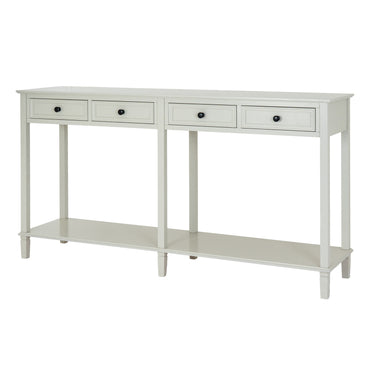 Luxury Belmont White Wood 2 Drawer Console Table