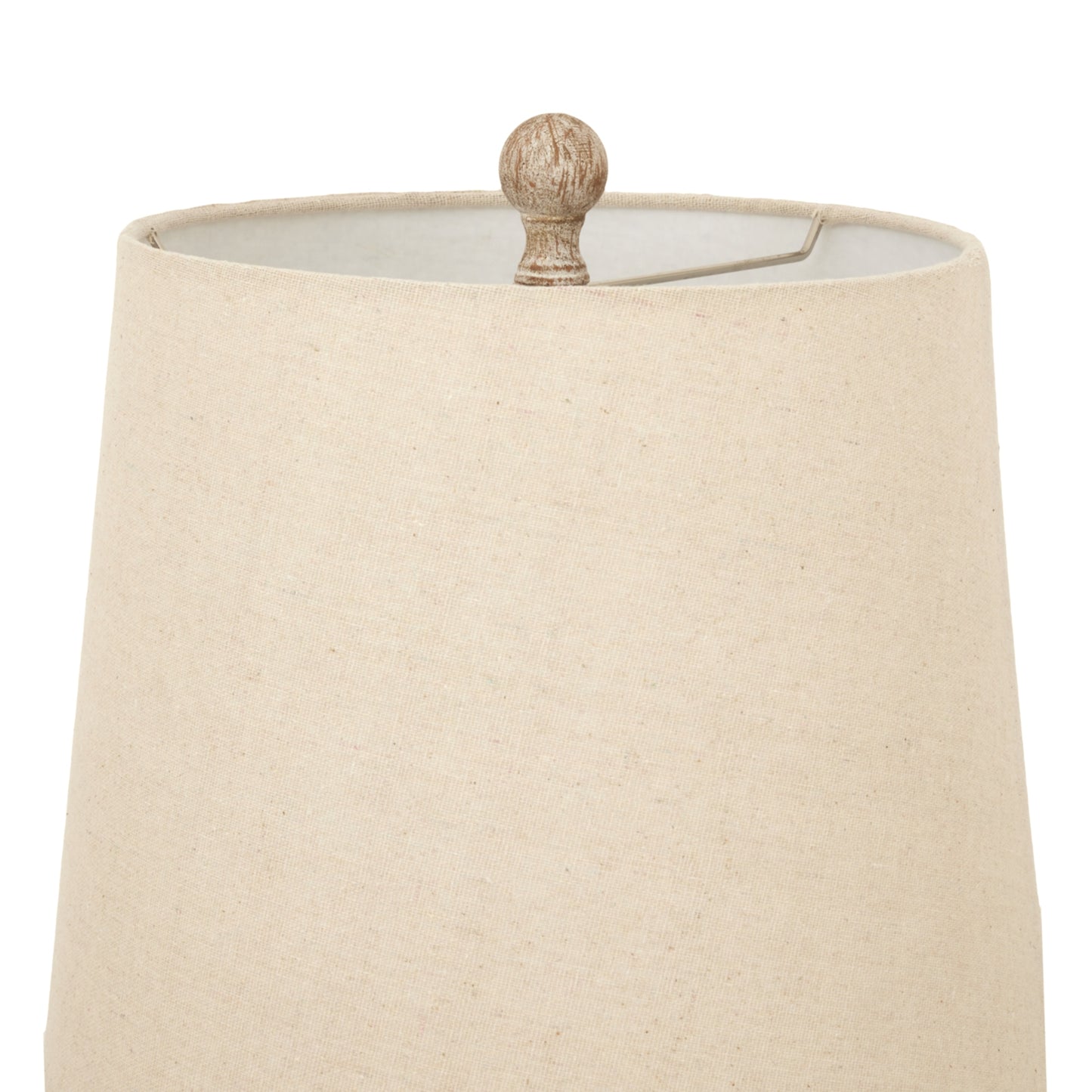 Luxury Chiaro Candlestick Table Lamp In Brown Resin With Linen Shade