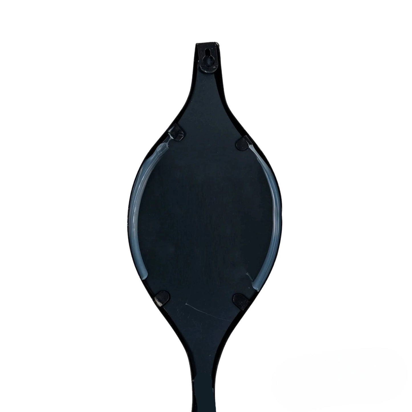 Luxury Elden 146cm Sculptural Wavy Slim Wall Mirror In Black