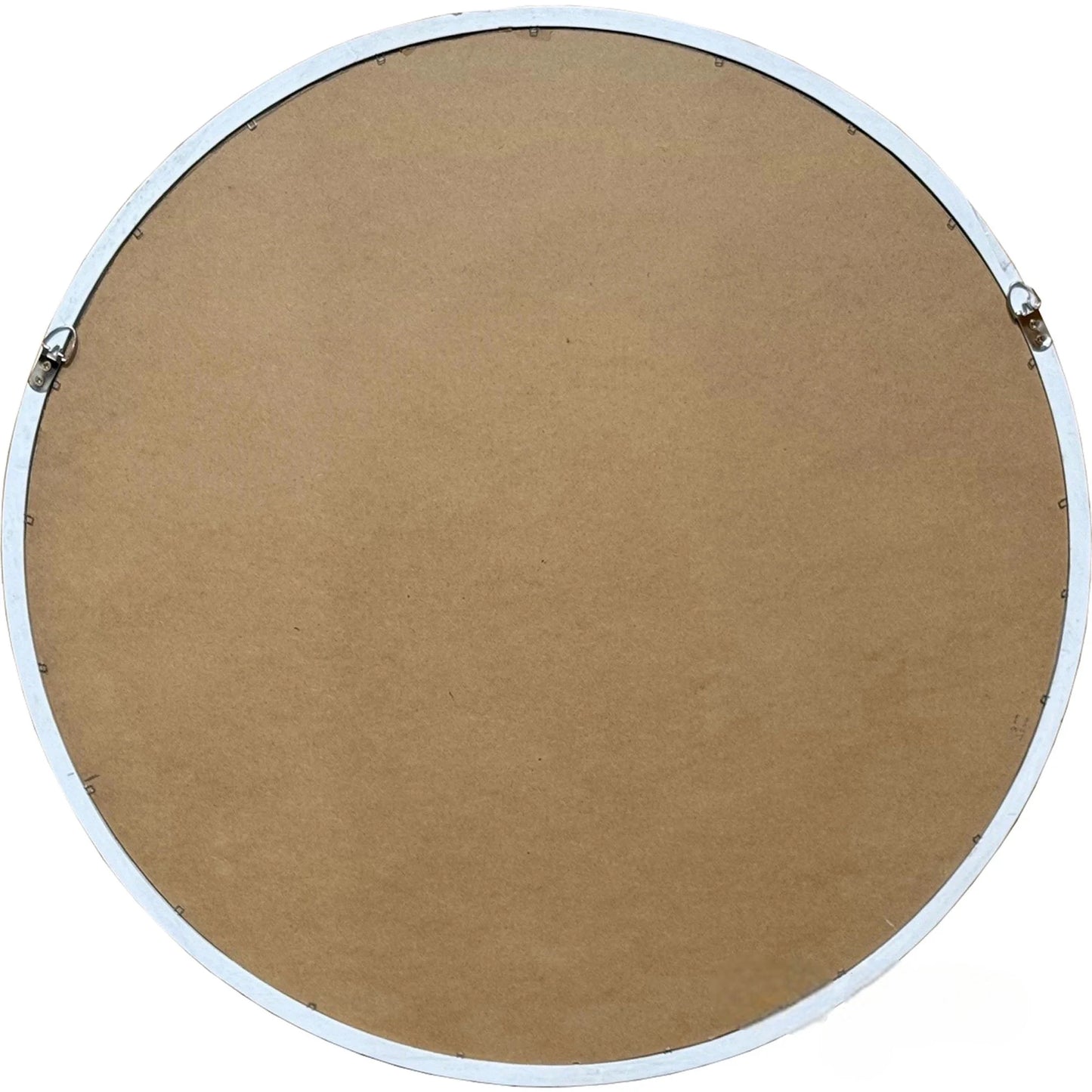 Luxury Orel 76cm Washed Wood Beaded Round Wall Mirror
