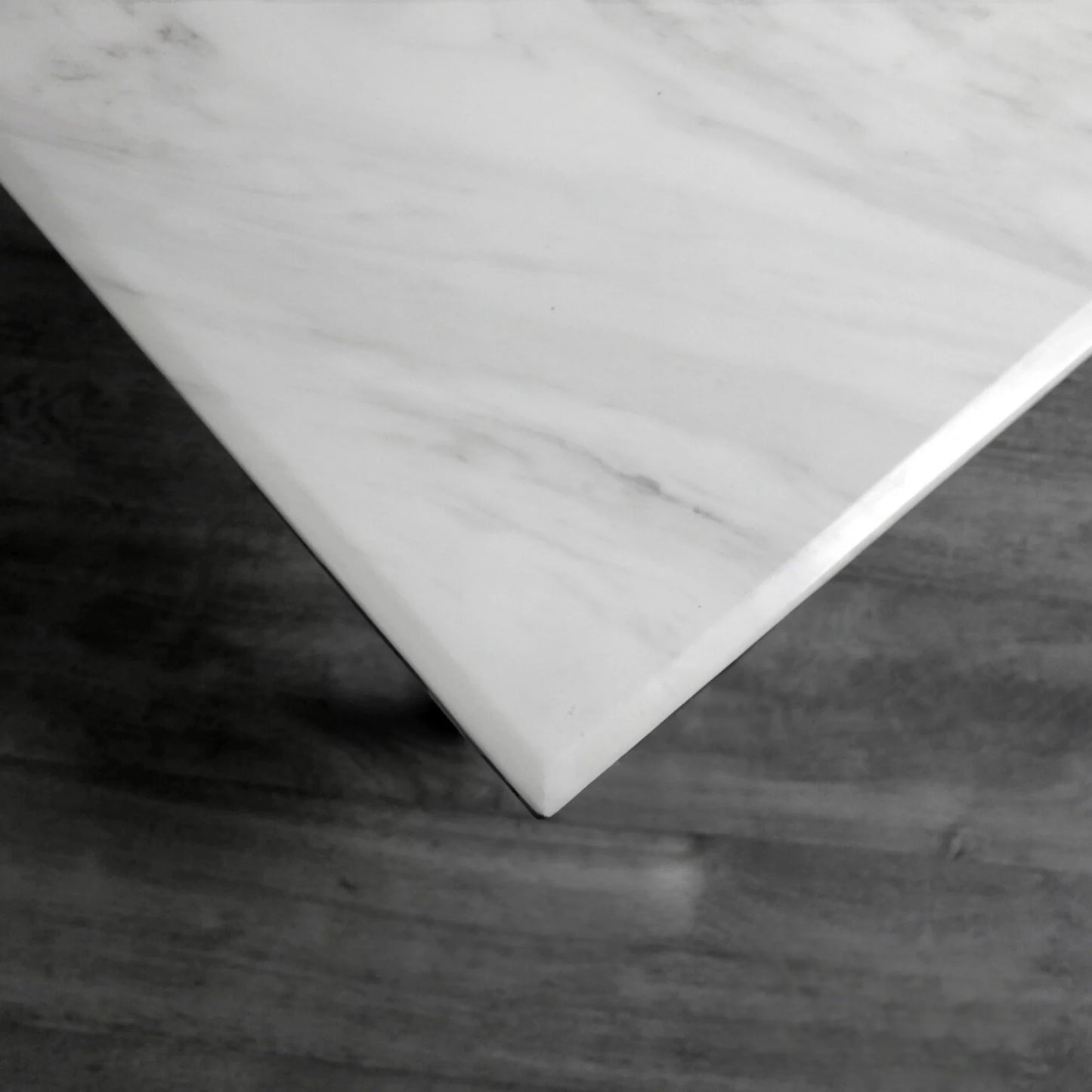 Luxury Orvar 130cm Chrome Coffee Table With White Marble Top And Ring Stand