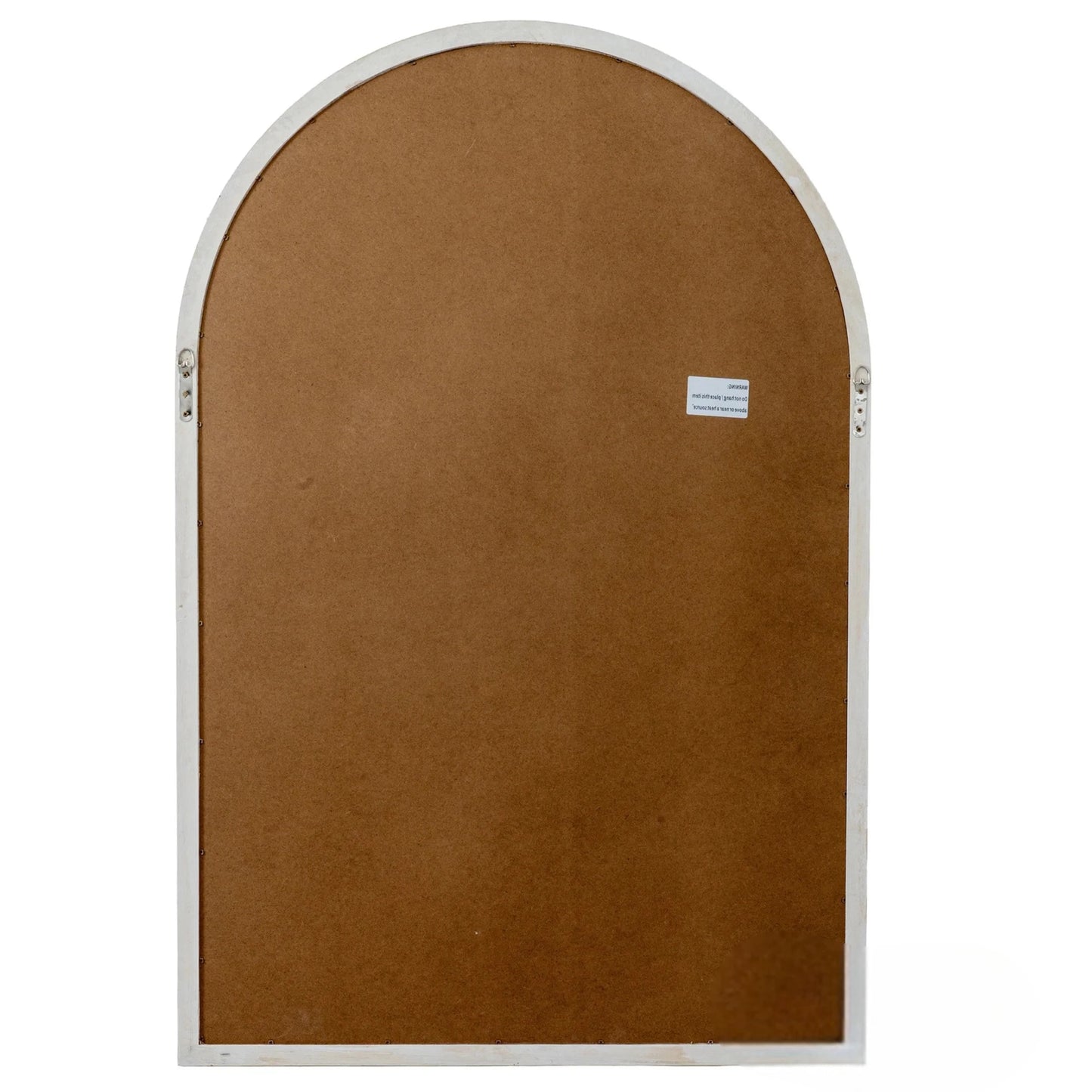 Luxury Torin 135cm Rustic Washed Wood Arched Window Wall Mirror