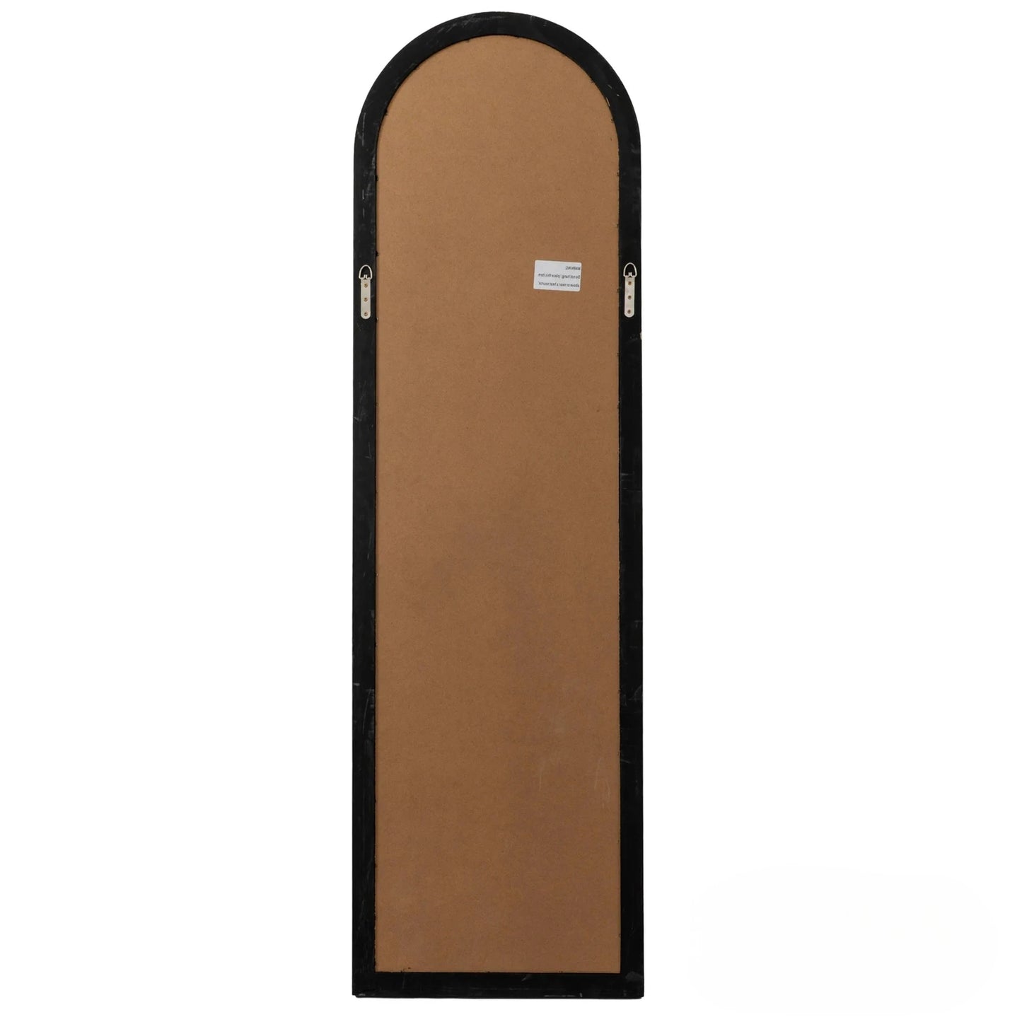 Luxury Torin 170cm Black Wood Tall Arched Window Wall Mirror