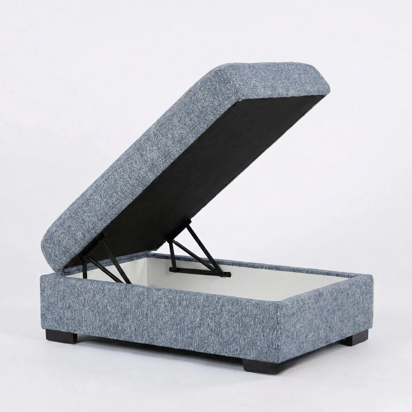 Aluxo Madison 4+1+Storage Footstool Modular Sofa In Light Grey Boucle Fabric
