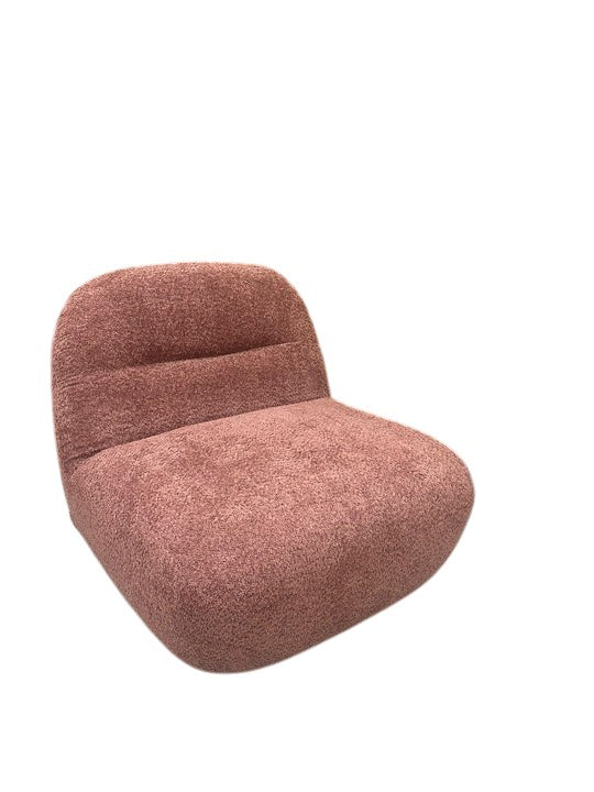 Miami Swivel Accent Armchair In Navy Blue Fabric