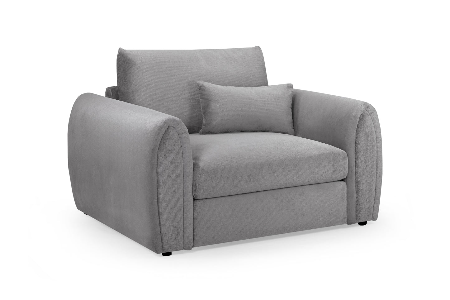 Mirabel Grey Fabric Armchair