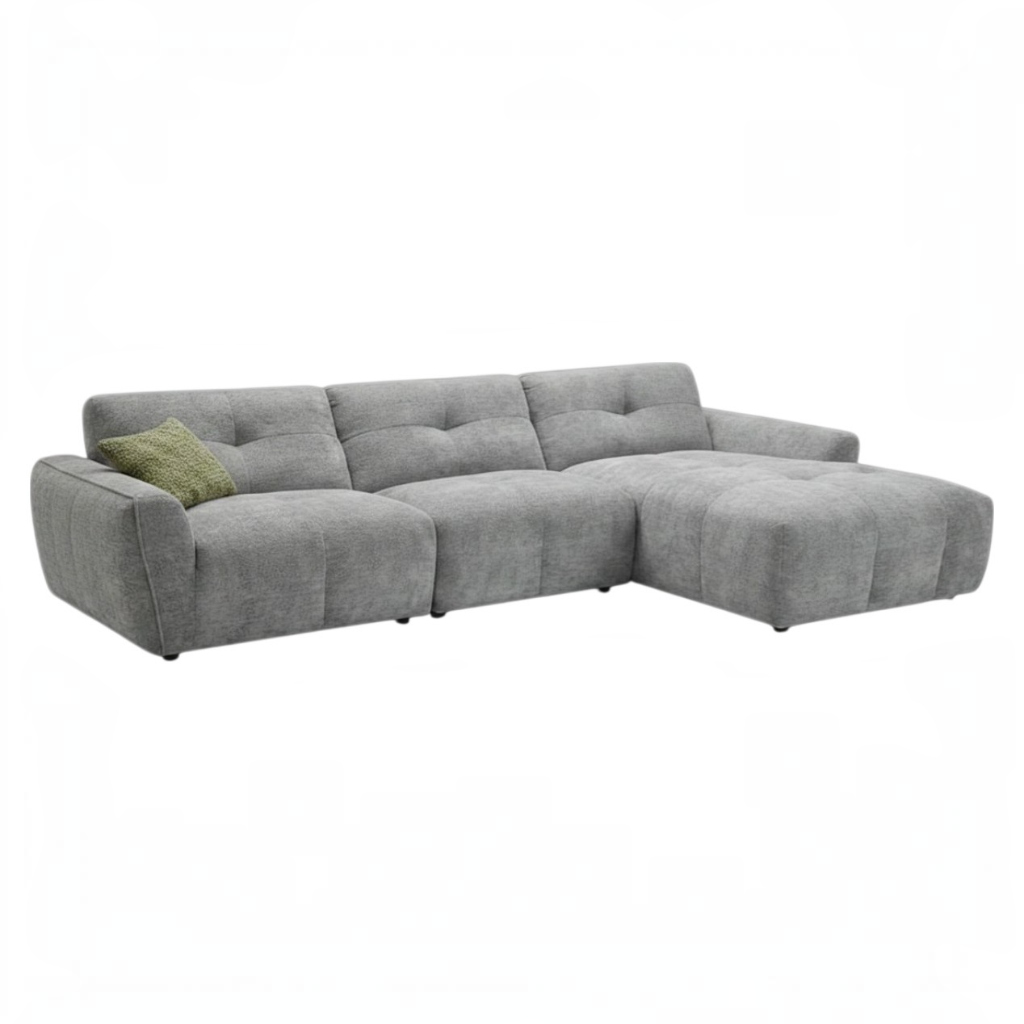 Montana Grey Fabric Right Hand L-Shape Corner Sofa