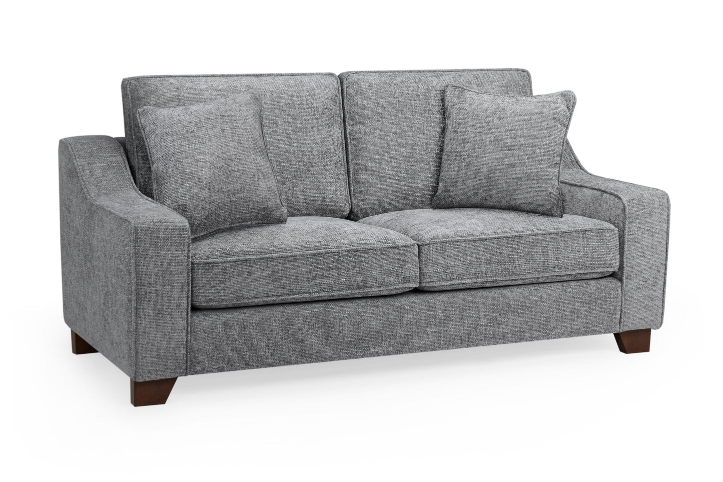 Nebraska Slate Grey Fabric 3 Seater Sofa