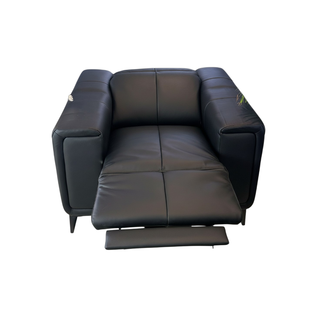 Richmond Electric Recliner Black Leather Armchair