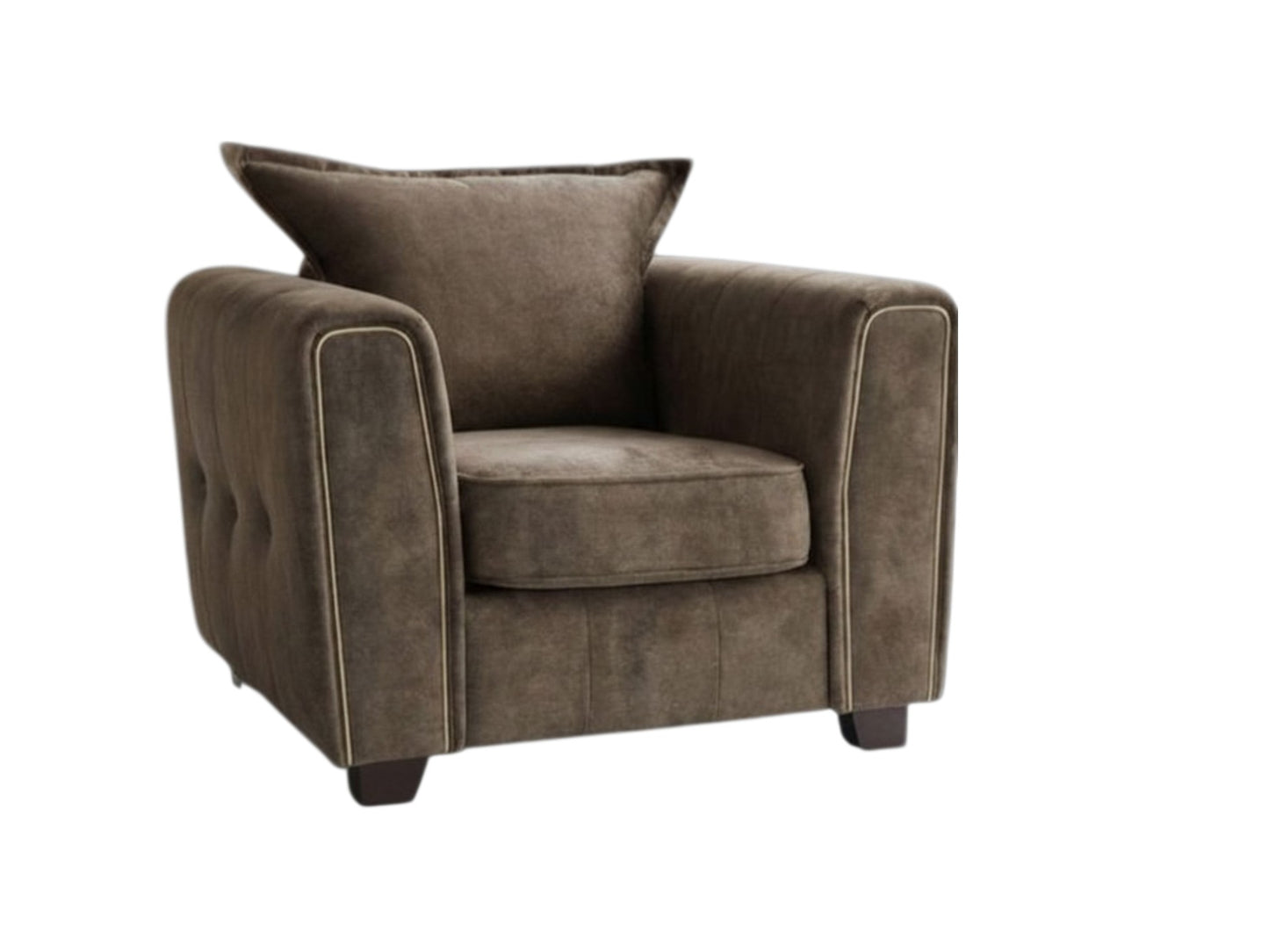 Serena Brown Fabric Armchair