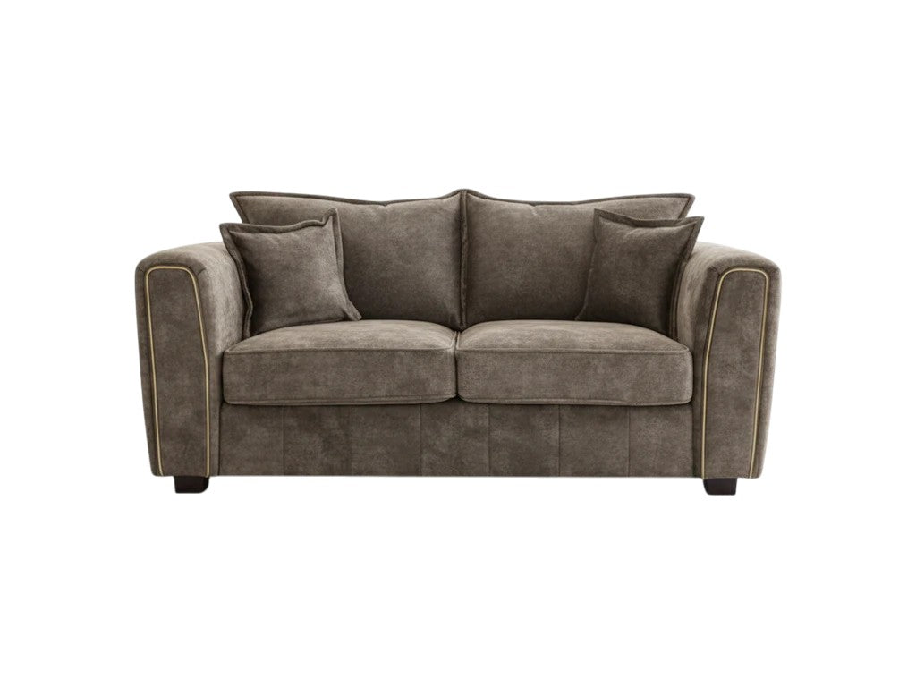 Serena Brown Fabric 2 Seater Sofa