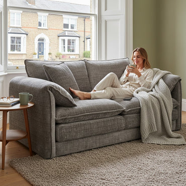 Solaya Grey Fabric 2 Seater Sofa