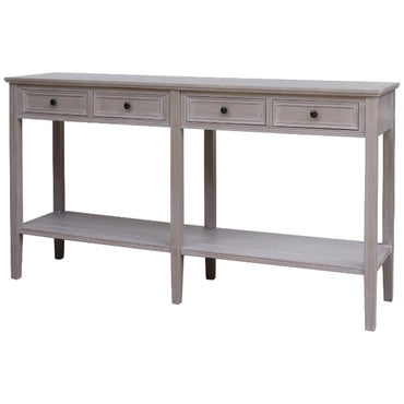 Luxury Serene Four Drawer Grey Wood Console Table