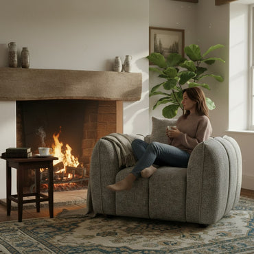 Venice Mocha Brown Fabric Armchair
