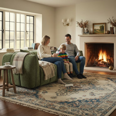 Venice Olive Green Fabric 3 Seater Sofa