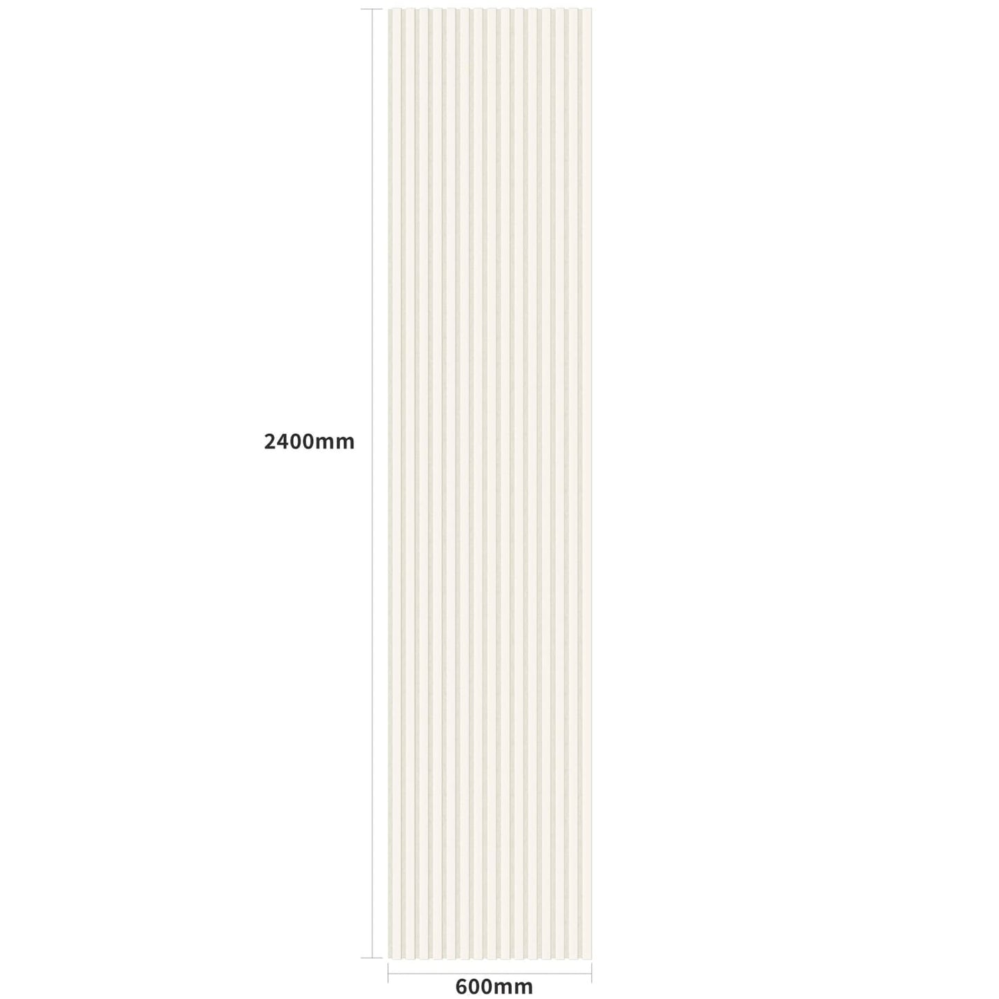 Acoustic Wall Panels in Off White Scallop with White Backing