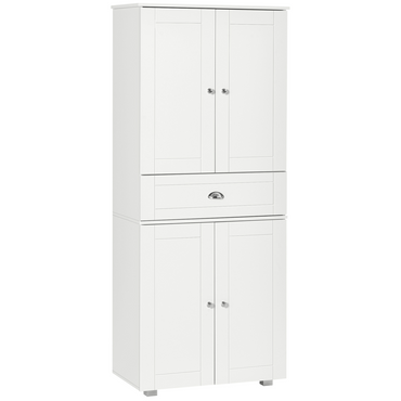 Modern Kitchen Pantry Cupboard w/ Drawer and Shelves, 76.2x40x184cm