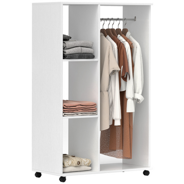 Storage Wardrobe White with Shelves