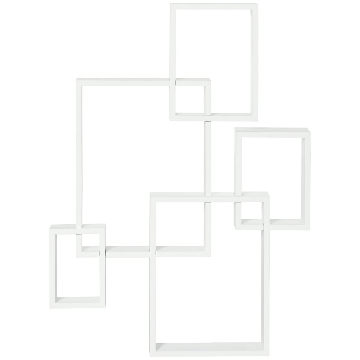 Aurora Floating Shelves, Interlocking Cube Shelves for Decoration, White