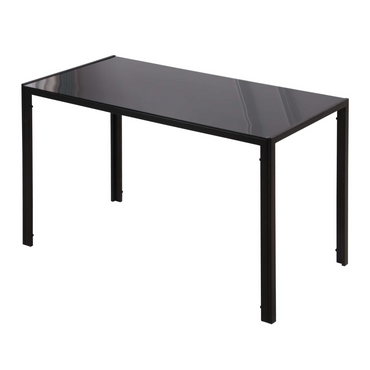 Modern Rectangular 4 Seater Dining Table with Tempered Glass Top