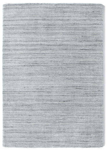 Fine Stripes Silver Grey Wool Rug