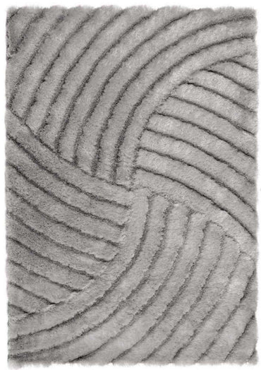 Dallas Silver Grey Shaggy Rug