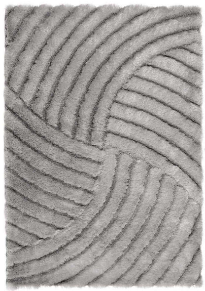 Dallas Silver Grey Shaggy Rug