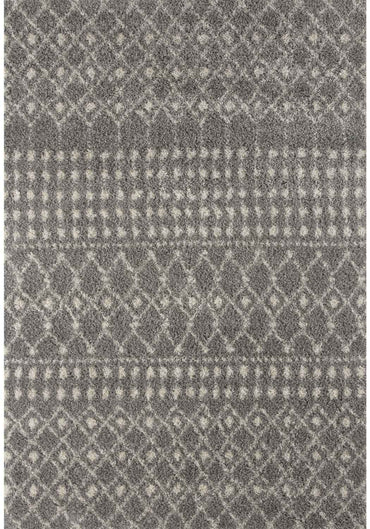 Moroccan Grey Shaggy Rug | 1010
