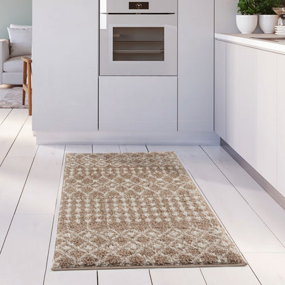 Moroccan Beige Shaggy Rug | 1020