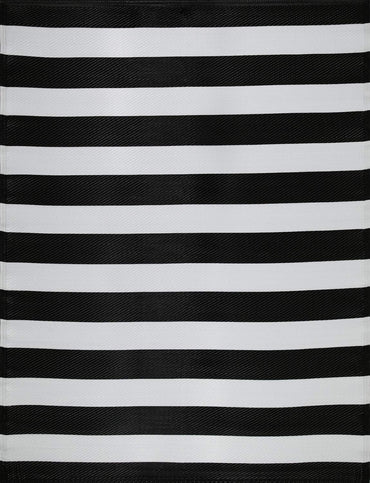 Rainbow Outdoor Rug Black & White | 1030
