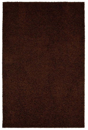 Fiji Chocolate Brown Washable Solid Shaggy Rug