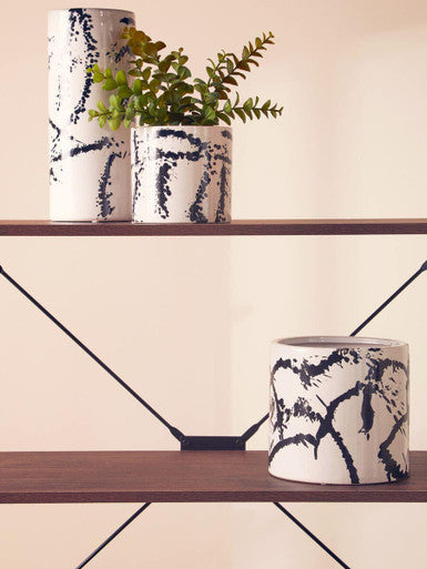 Sorrell Large Black And White Ceramic Vase