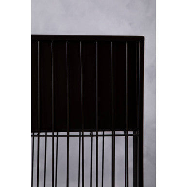 Alden Black Metal Square Floor Standing Planter with Elevated Pot