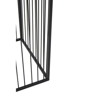 Alden Black Metal Square Floor Standing Planter with Elevated Pot