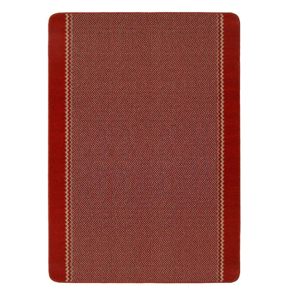 Washable Designer Bordered Red Rug | 116R