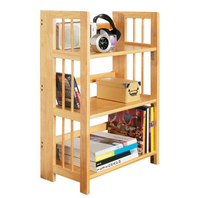 Heva Natural Tropical Hevea Wood 3 Tier Stackable Shelf Unit