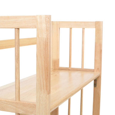 Heva Natural Tropical Hevea Wood 3 Tier Stackable Shelf Unit