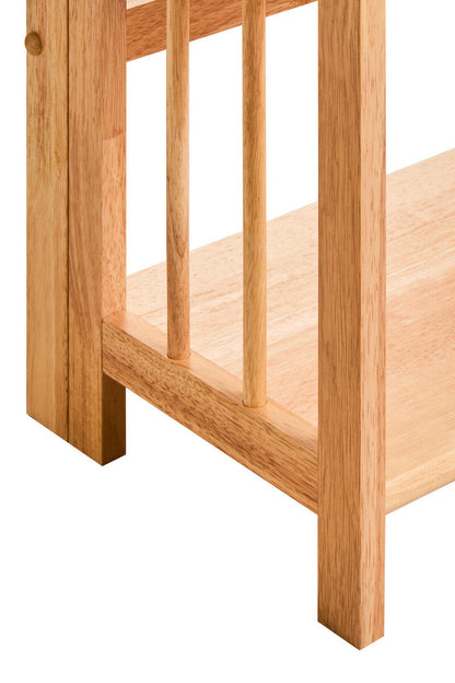 Heva Natural Tropical Hevea Wood 3 Tier Stackable Shelf Unit