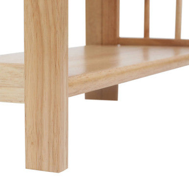 Heva Natural Tropical Hevea Wood 3 Tier Stackable Shelf Unit