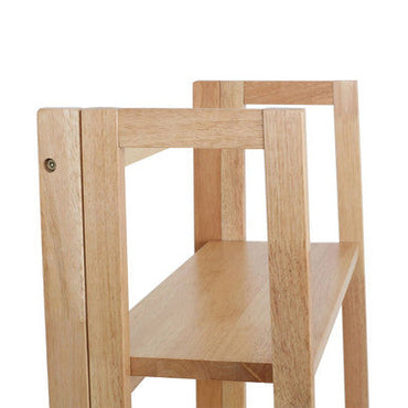 Heva Natural Tropical Hevea Wood 5 Tier Folding Shelf Unit