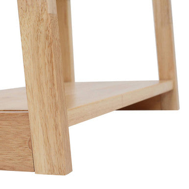 Heva Natural Tropical Hevea Wood 5 Tier Folding Shelf Unit