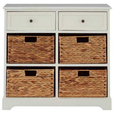 Ivory 2 Drawer 4 Baskets Cabinet | Vermont
