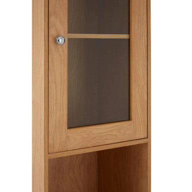 Portland Tall Oak Veneer Cabinet | Portland Oak