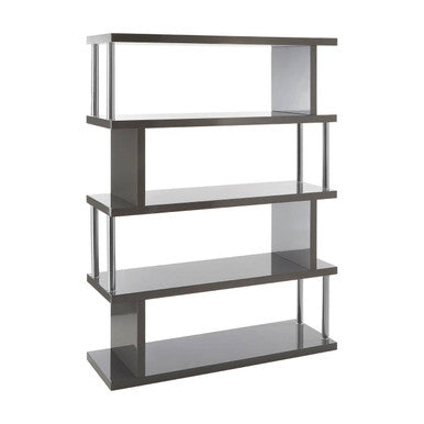 4 Tier Grey Gloss Shelf Unit | Maze
