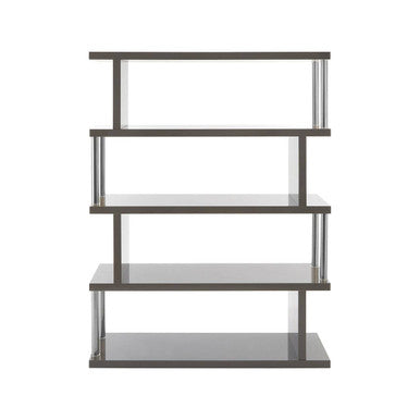 4 Tier Grey Gloss Shelf Unit | Maze